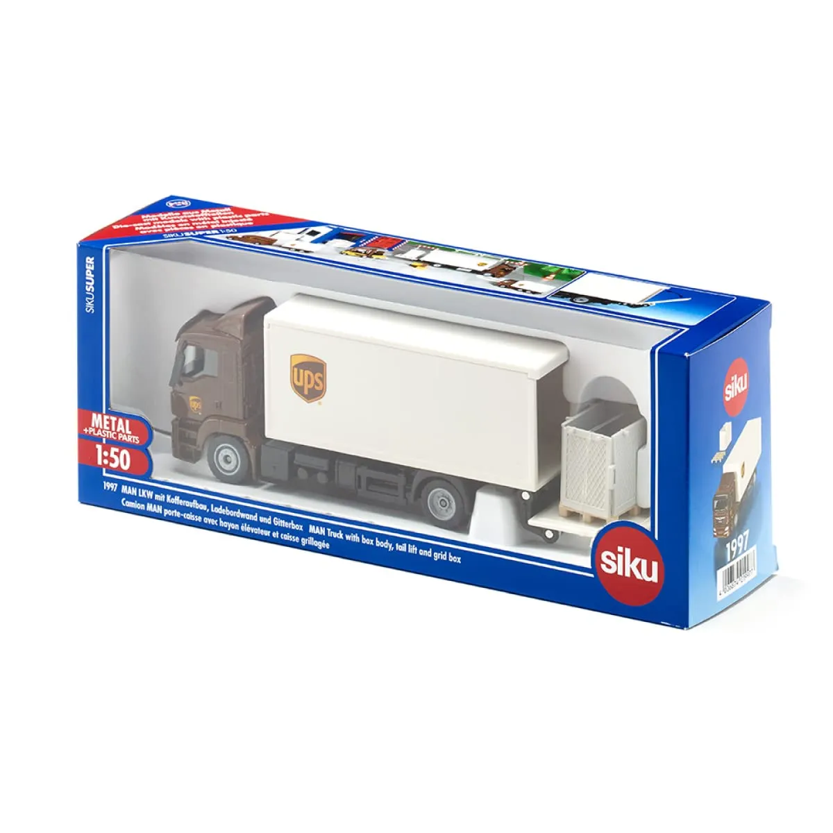 Siku Super 1997 camion MAN fourgon 1/50 hayon UPS