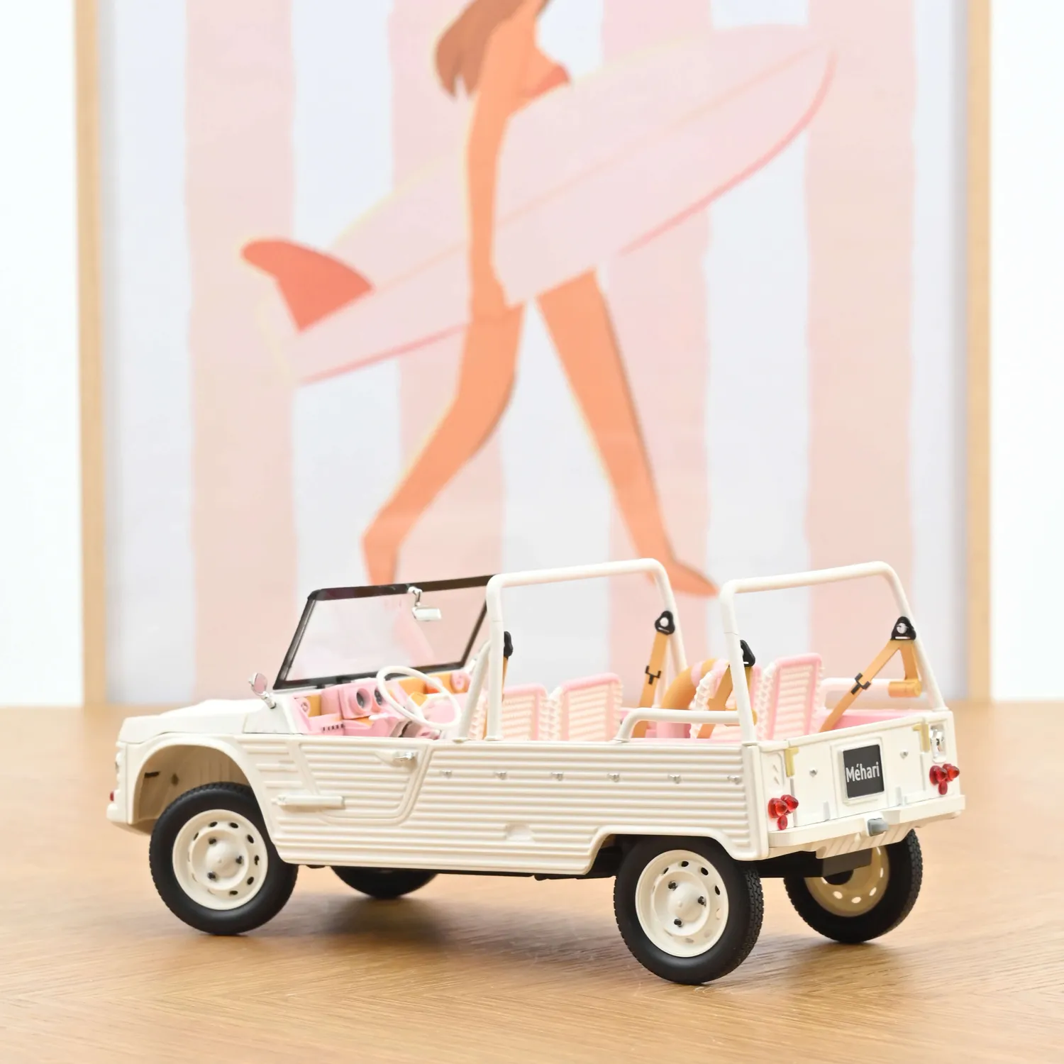 Norev Citroën Méhari 2023 voiture miniature 1/18 blanc rose