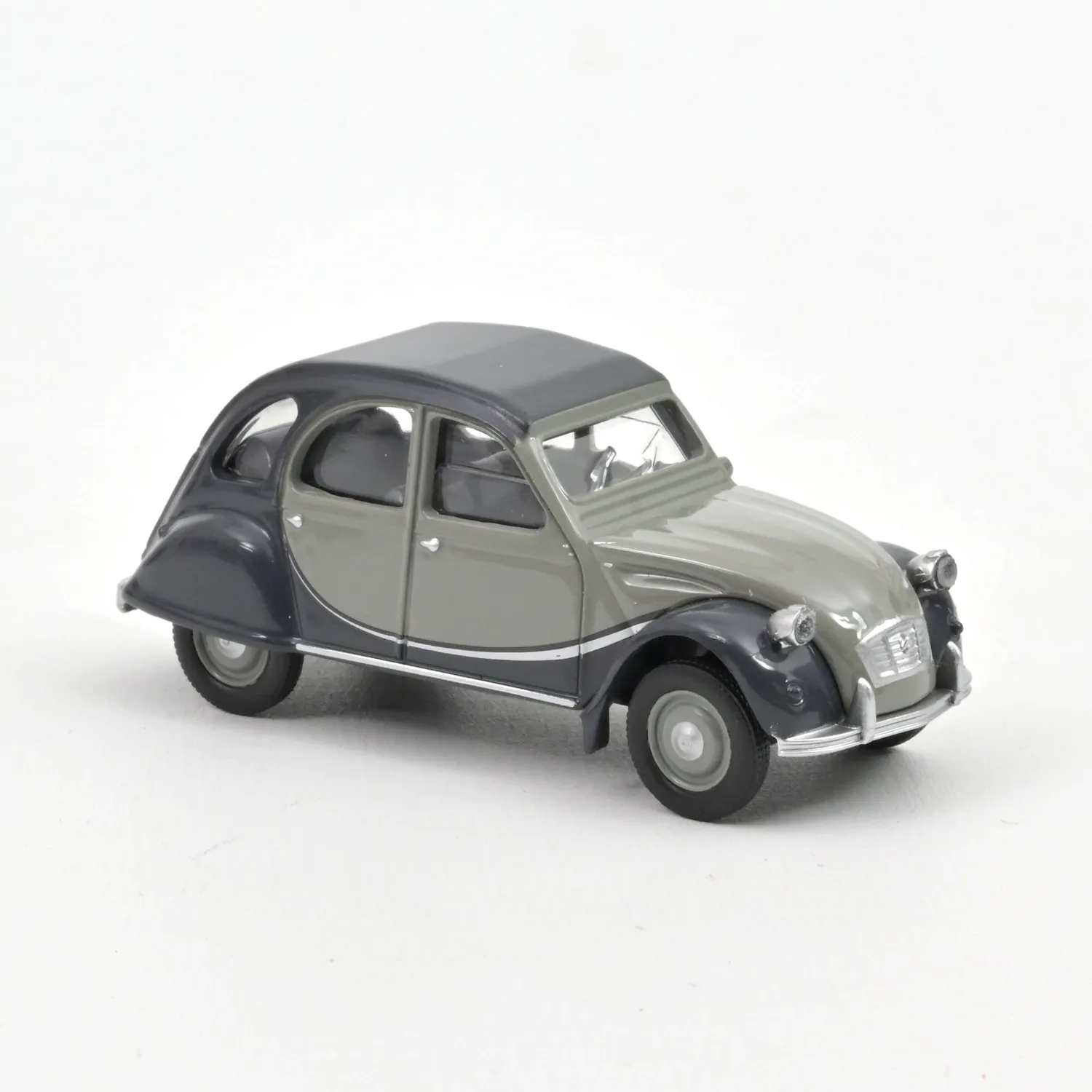 Norev Citroën 2CV Charleston miniature 1/54 display 36 gris/rouge