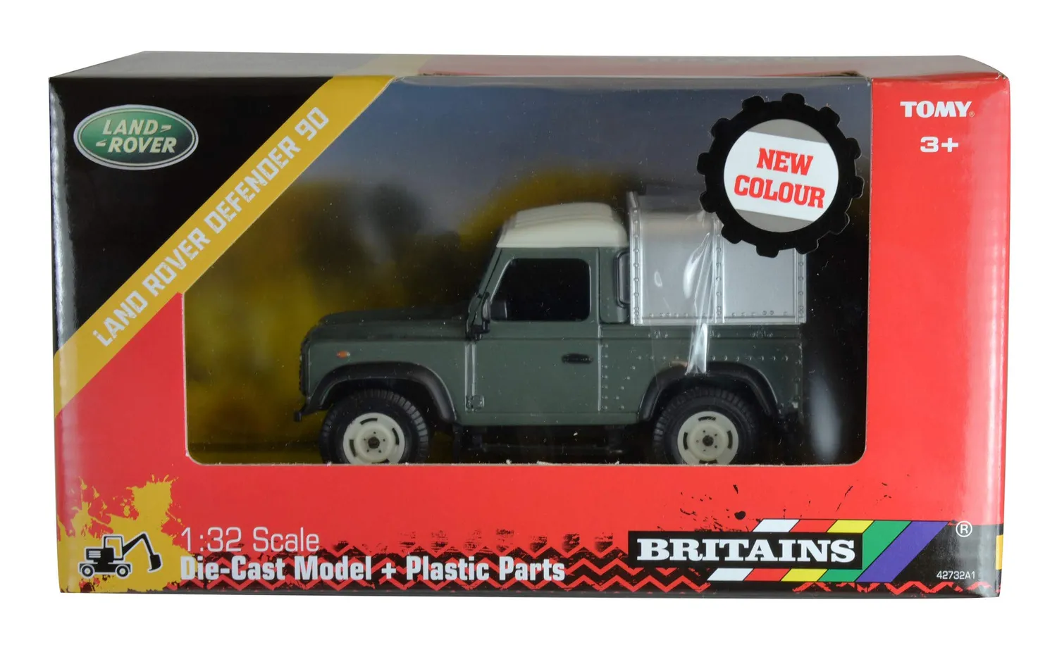 Britains 42732 Land Rover Defender 90 miniature rouge 1:32