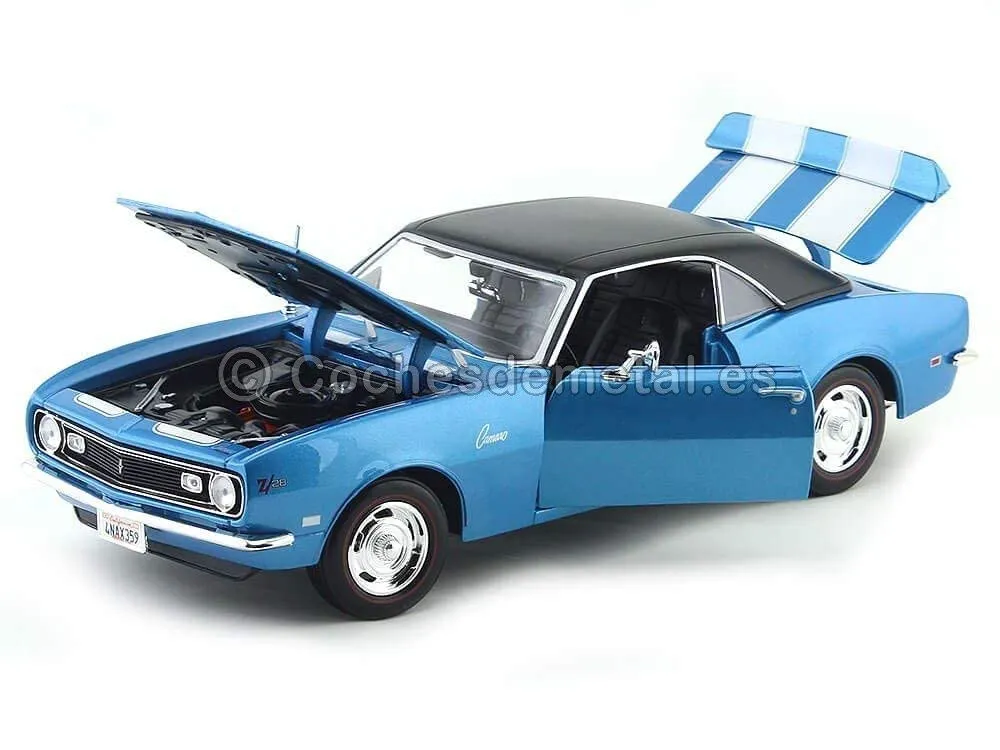 Maisto Chevrolet Camaro Z28 1968 voiture miniature bleue 1/18