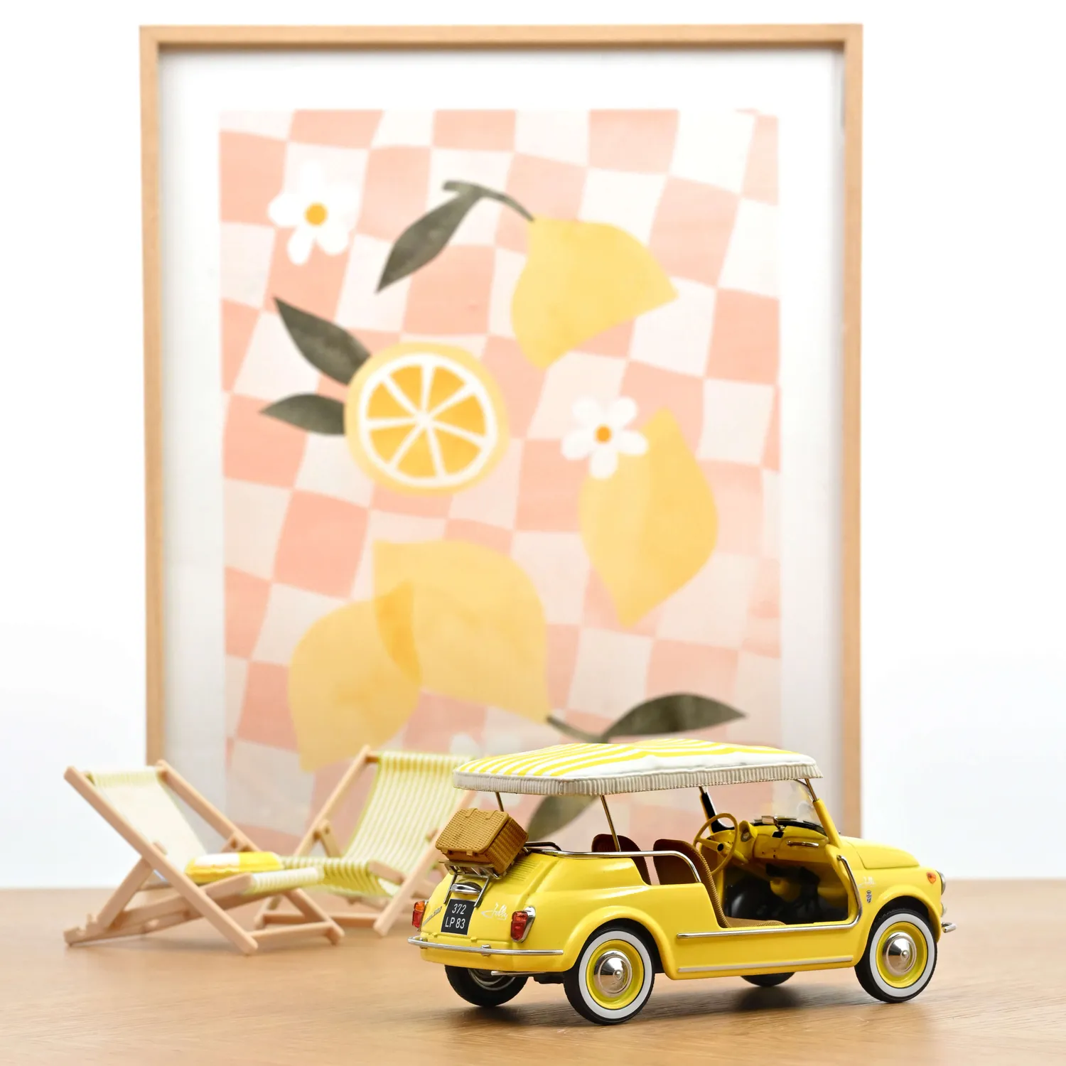 Norev Fiat 500 Jolly 1965 miniature 1/18 jaune