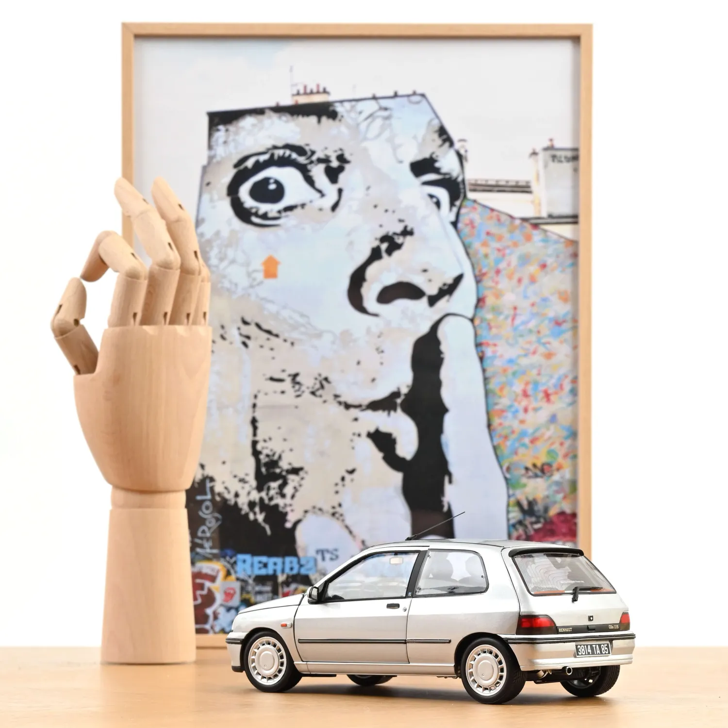 Norev Renault Clio 16S 1992 miniature 1/18 gris
