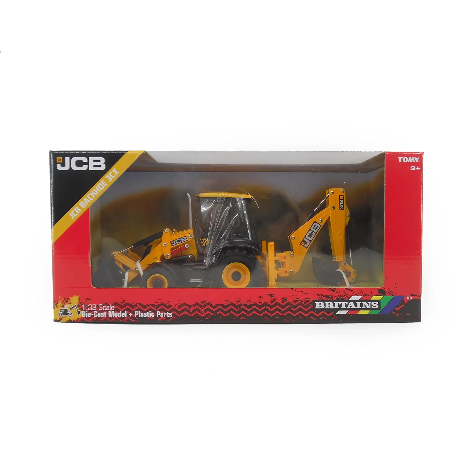 Britains JCB 3CX tractopelle miniature 1:32 jaune
