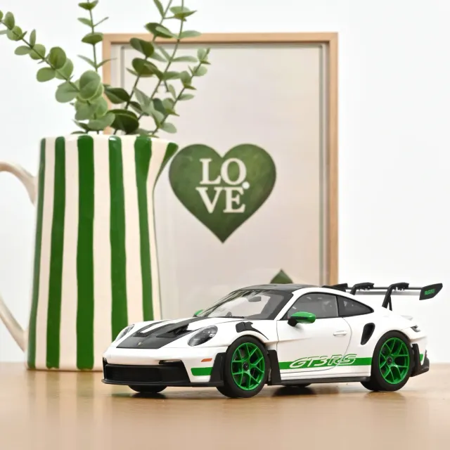 Norev Porsche 911 GT3 RS Tribute miniature 1/18 Blanc Vert