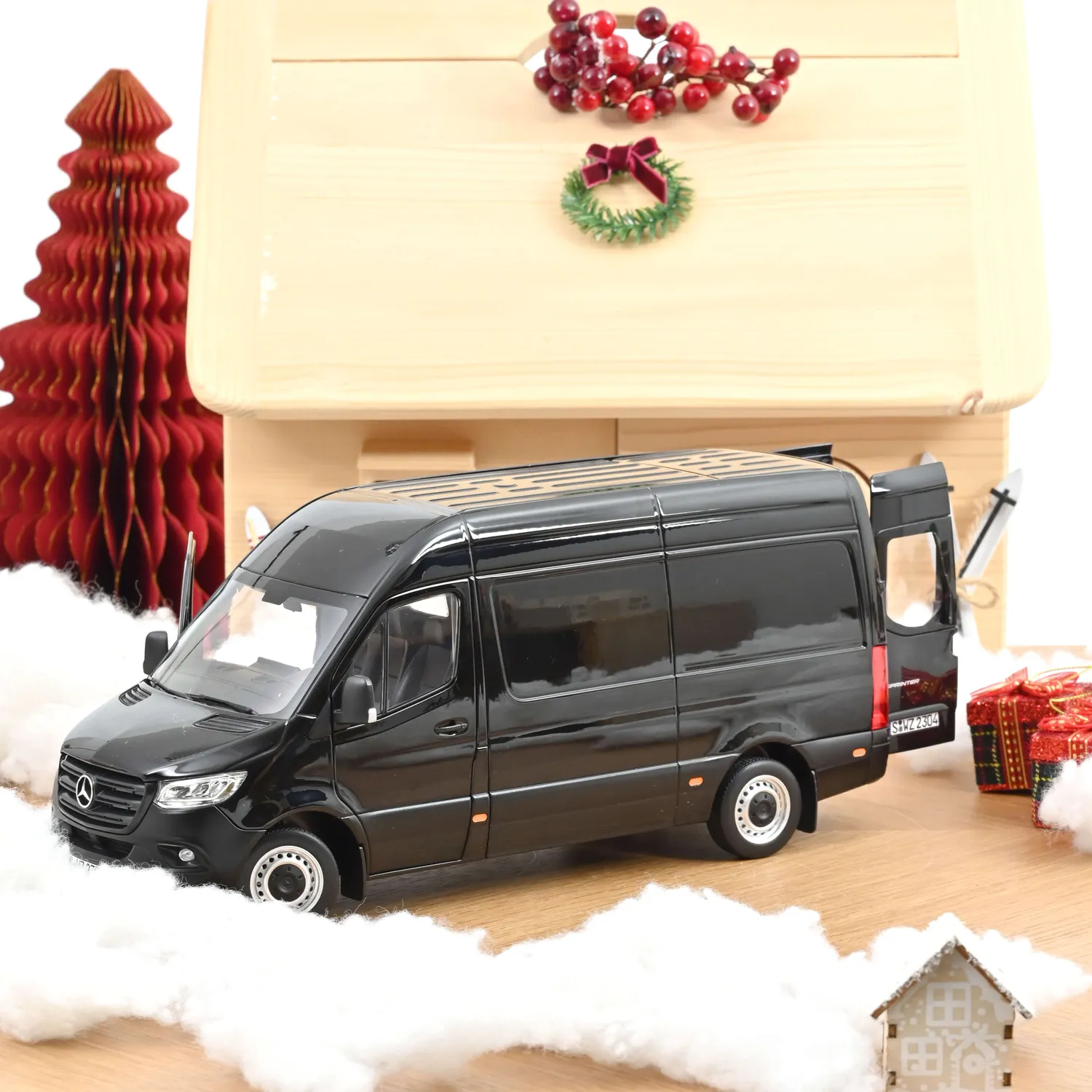 Norev Mercedes-Benz Sprinter 2018 miniature 1/18 noir