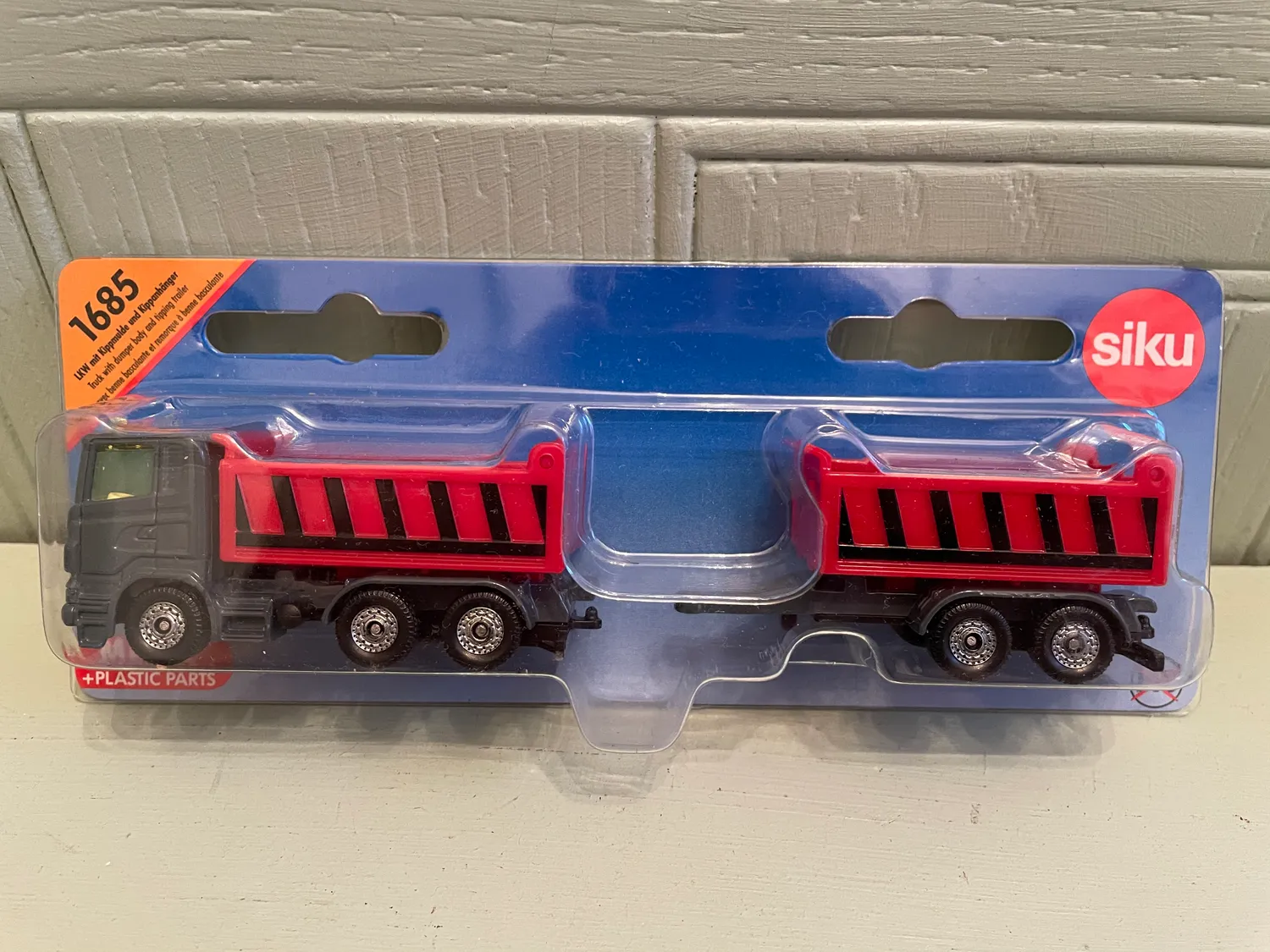 SIKU 1685 Camion benne remorque miniature gris rouge 15,2cm