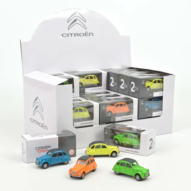 Norev Citroën 2CV 1/54 voiture miniature display 36 pièces
