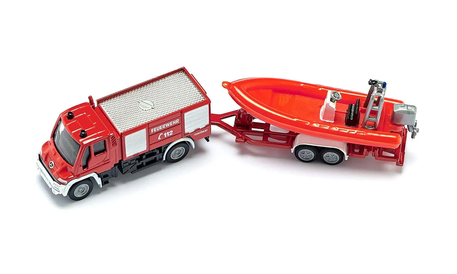 Siku Super 1636 Unimog pompiers miniature avec bateau
