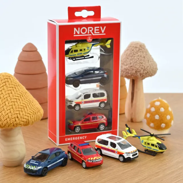 Norev Pack Urgences 4 miniatures 1/64 assortiment aléatoire