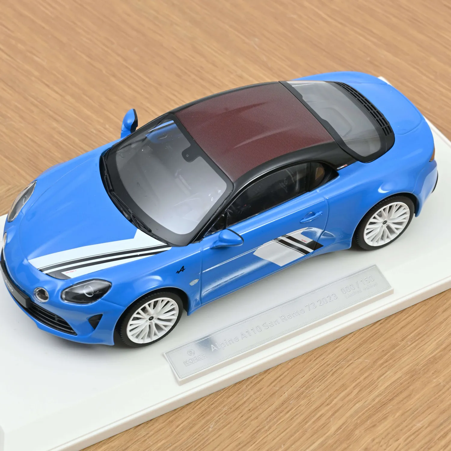 Norev Alpine A110 San Remo 73 voiture miniature 1/18 150 pcs bleu