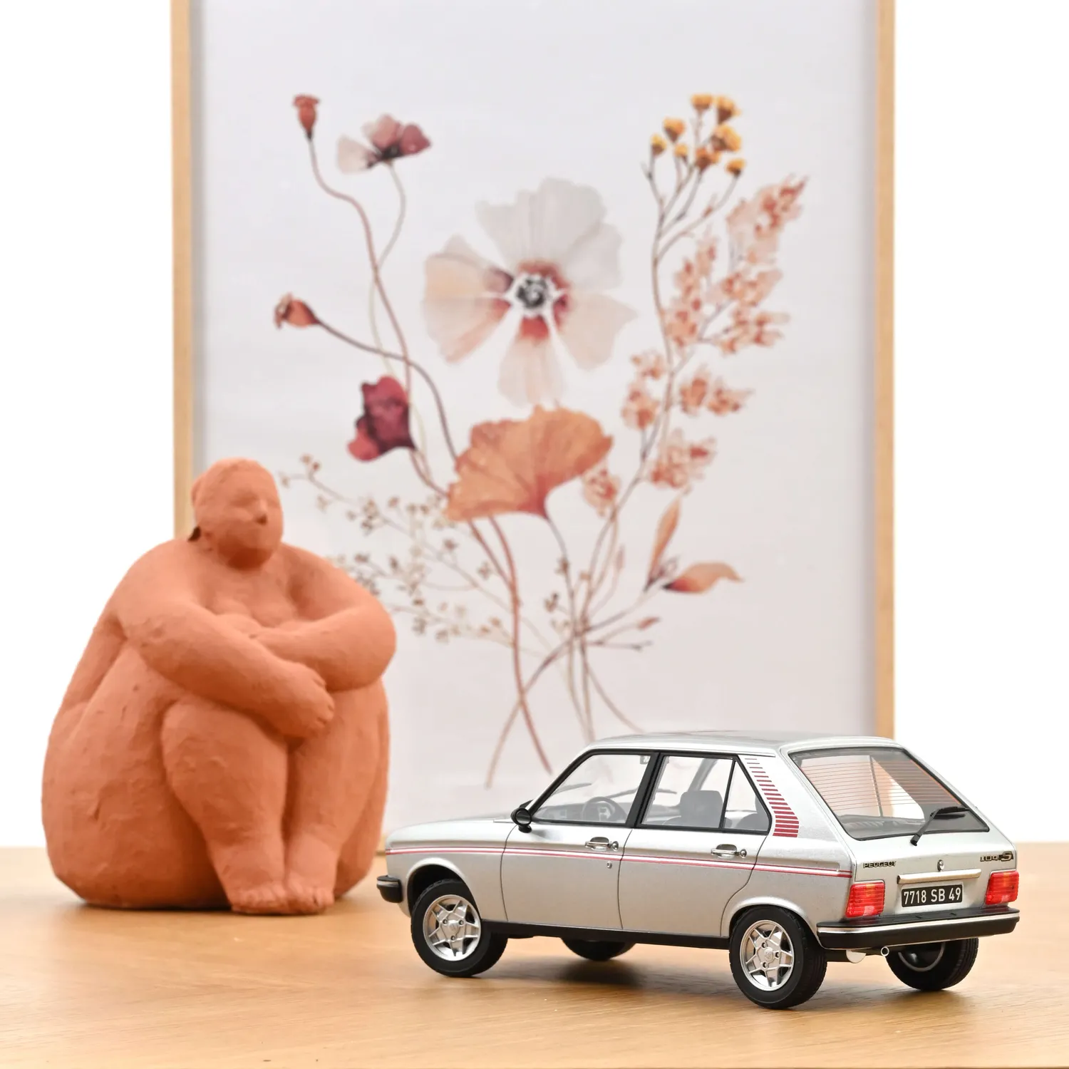 Norev Peugeot 104 S 1981 miniature 1/18 gris 104 ex
