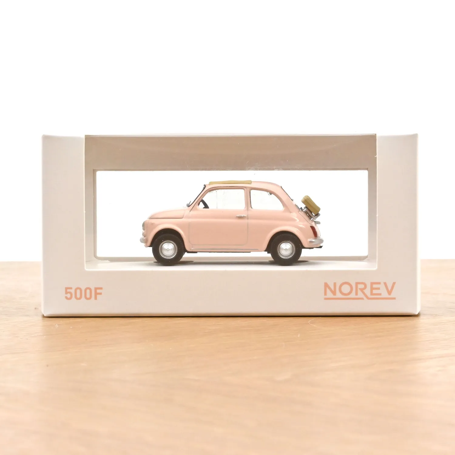 Norev Fiat 500 F 1965 Jet-Car 1/43 Rose Pastel pique-nique
