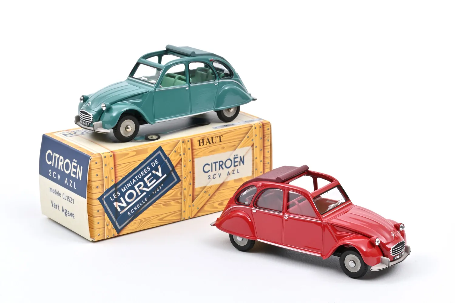 Norev Citroën 2CV AZL 1968 voiture miniature 1/43 rouge corsaire