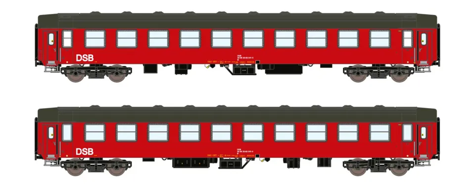 MINIS UIC-Y B DSB voiture voyageurs coffret 2 Ep IV N