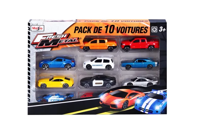 Maisto Fresh Metal M12168 pack 10 voitures miniatures 1/64