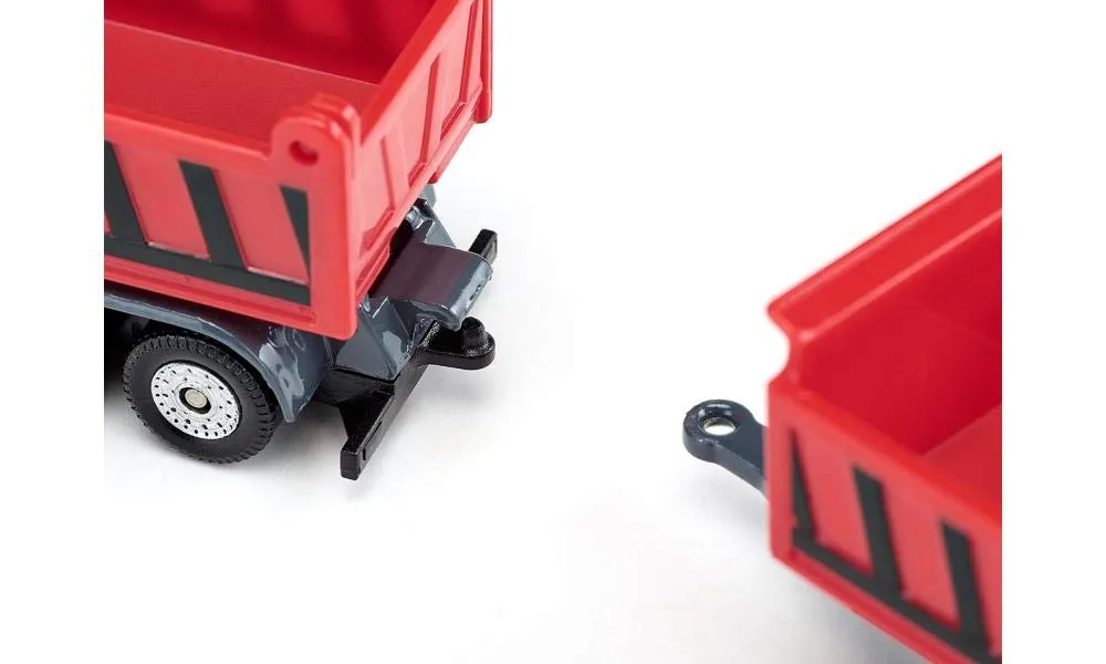 SIKU 1685 Camion benne remorque miniature gris rouge 15,2cm