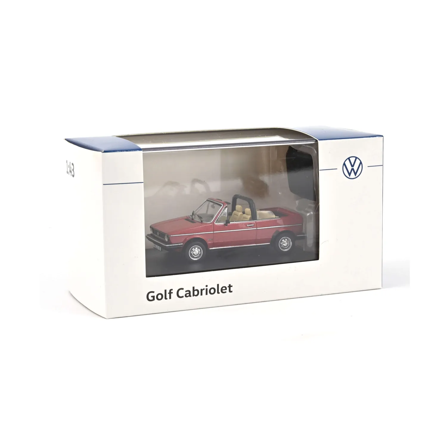 Norev VW Golf Cabriolet 1981 Rouge métallisé miniature 1/43