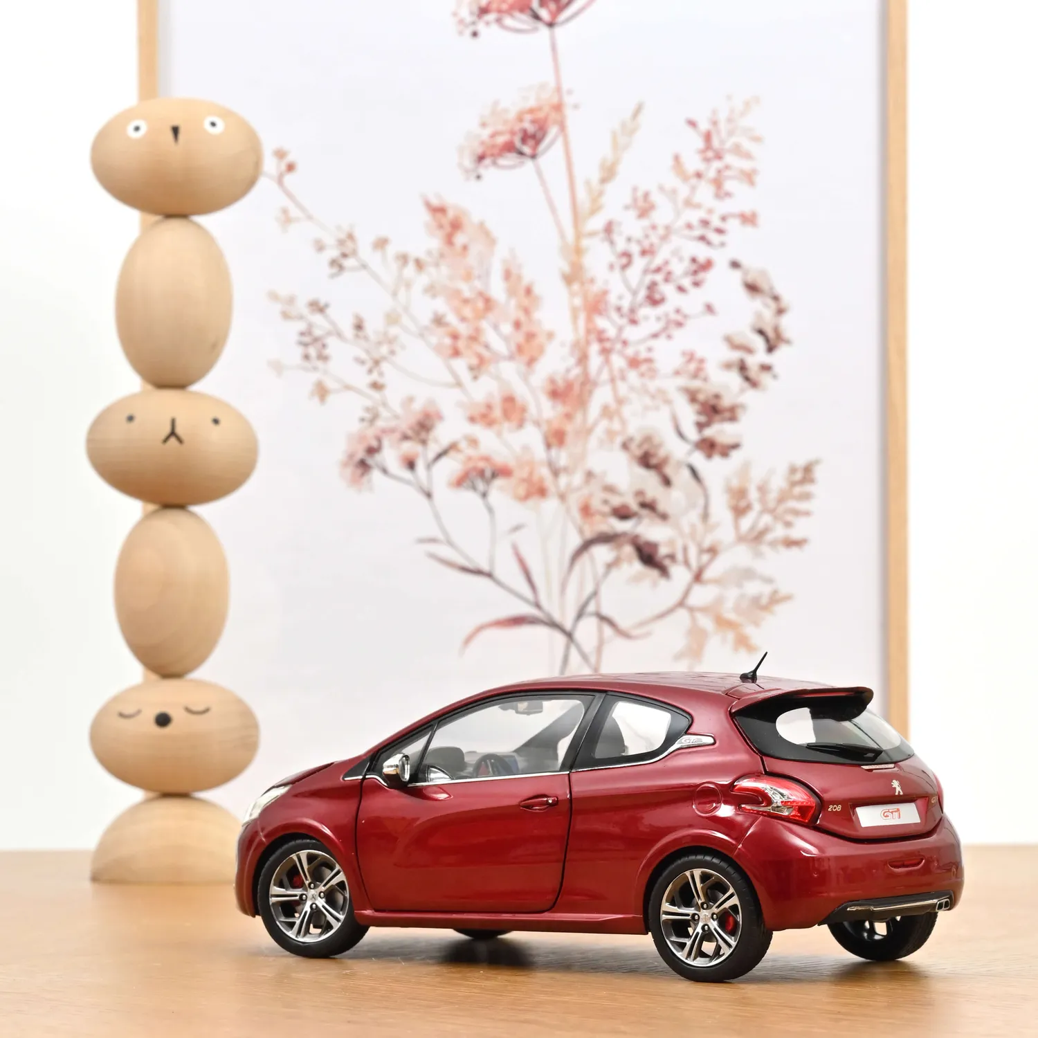 Norev Peugeot 208 GTi 2013 miniature 1/18 rouge rubis 4 ouvrants