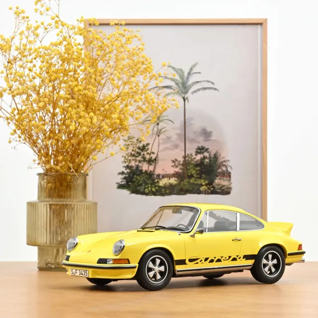 Norev Porsche 911 Carrera RS 2.7 1973 voiture miniature Jaune 1/12