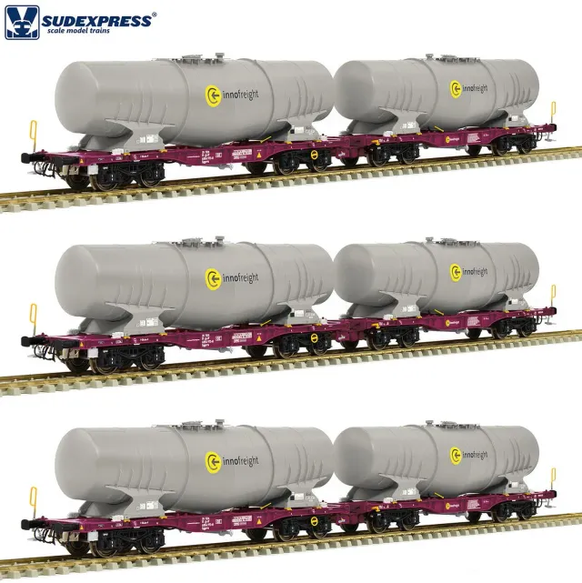 MINIS Sggrrs 80 InnoFreight wagons lot de 3 époque VI