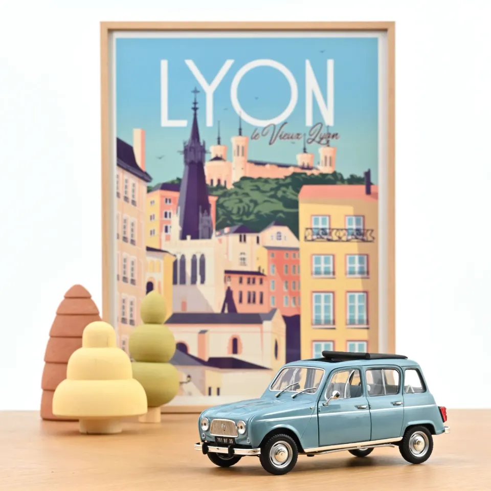 Norev Renault 4L 1966 miniature 1/18 bleu français