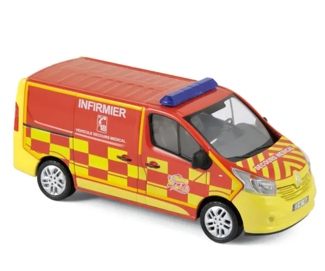 Norev Renault Trafic 2014 miniature 1/43 pompiers