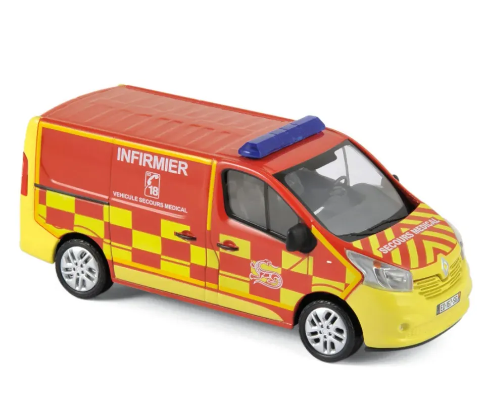 Norev Renault Trafic 2014 miniature 1/43 pompiers