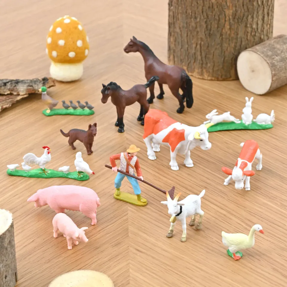 Norev Animaux de la ferme figurines lot 17 pièces fermier inclus
