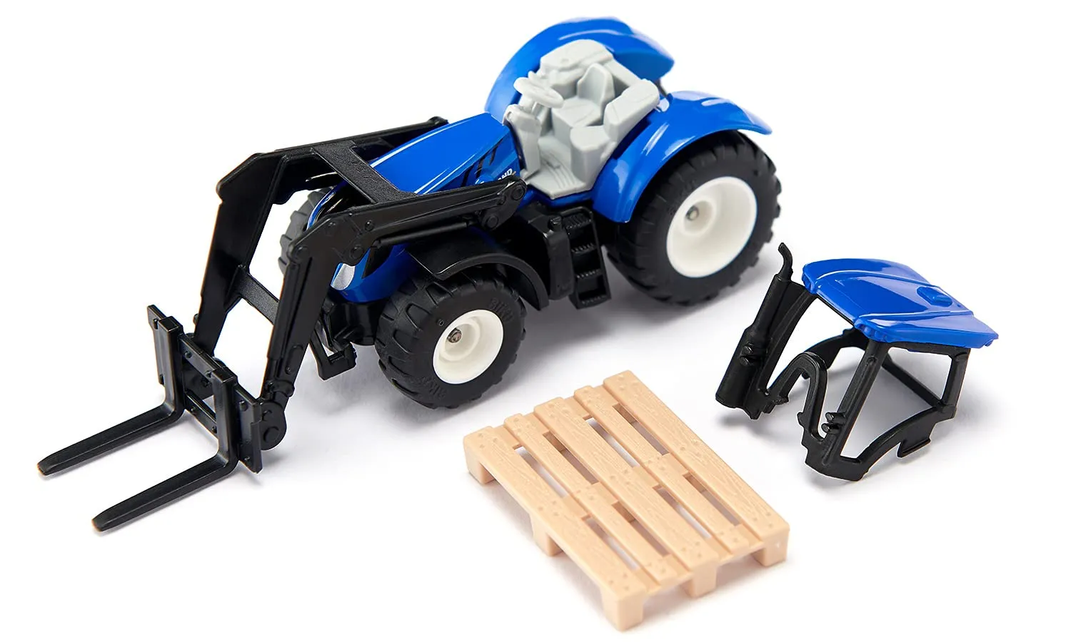 SIKU Super 1544 tracteur New Holland fourche palette bleu