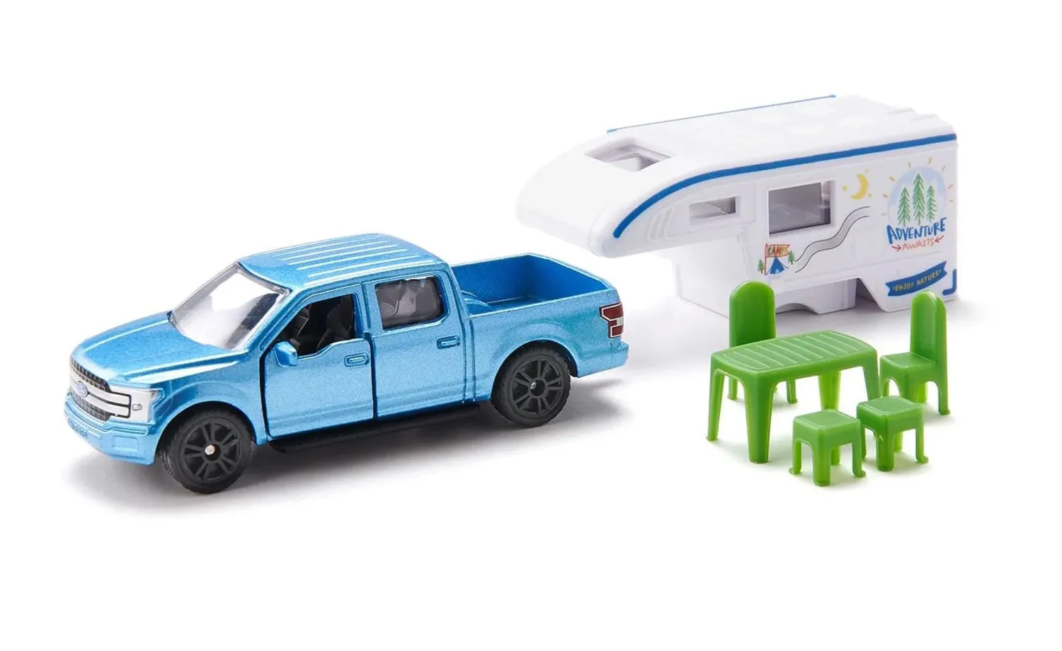 Siku Super 1693 Ford F150 Pick-Up Camper miniature 9,9 cm bleu