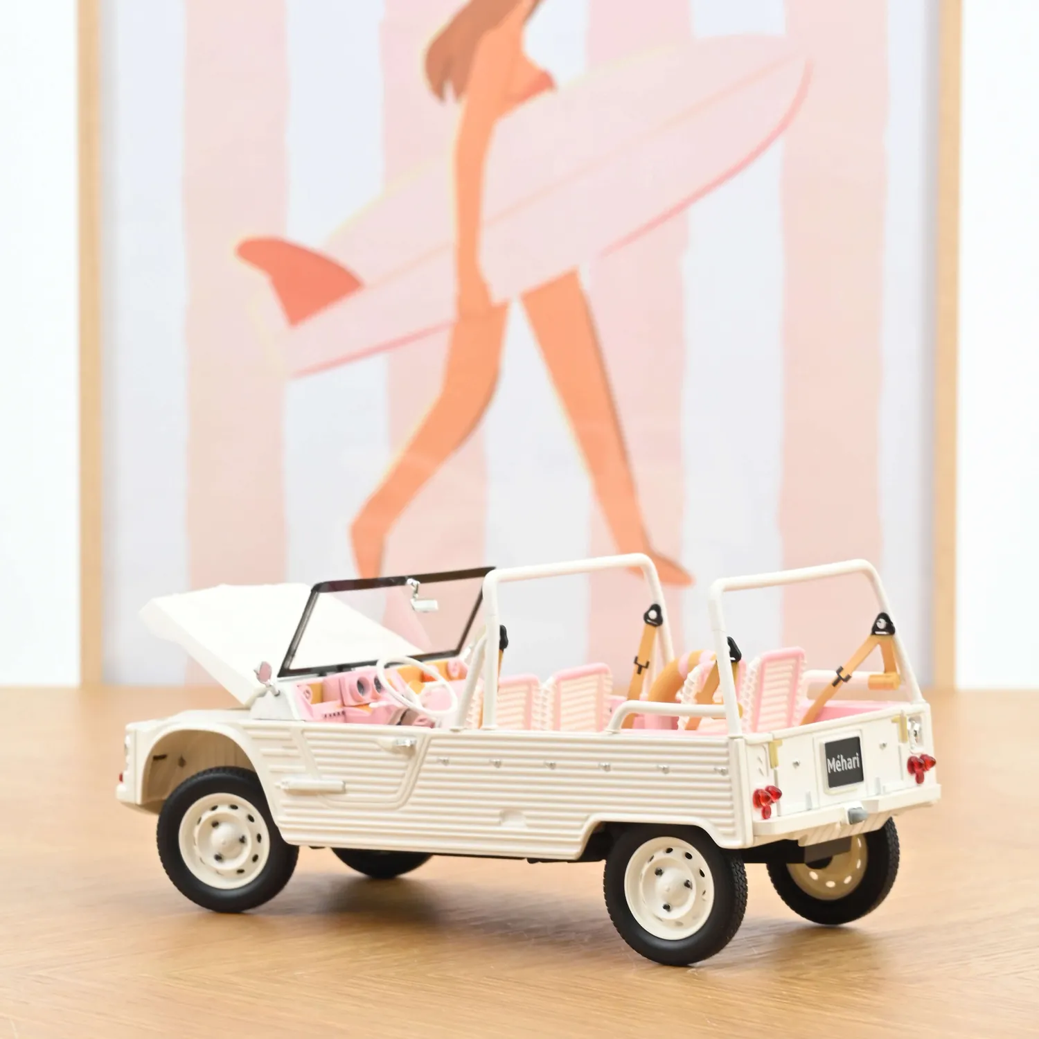 Norev Citroën Méhari 2023 voiture miniature 1/18 blanc rose