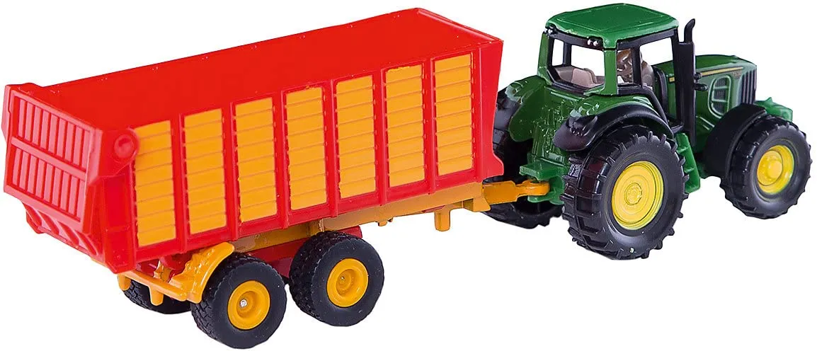 SIKU Farmer 1650 tracteur avec remorque miniature John Deere hayon