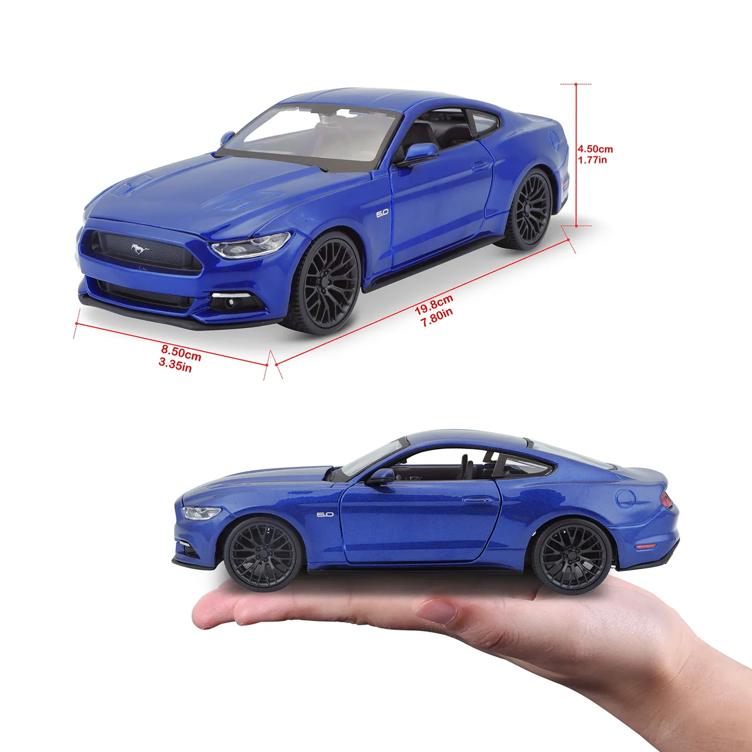 Maisto Ford Mustang Shelby GT500 voiture 1:24 bleue métal