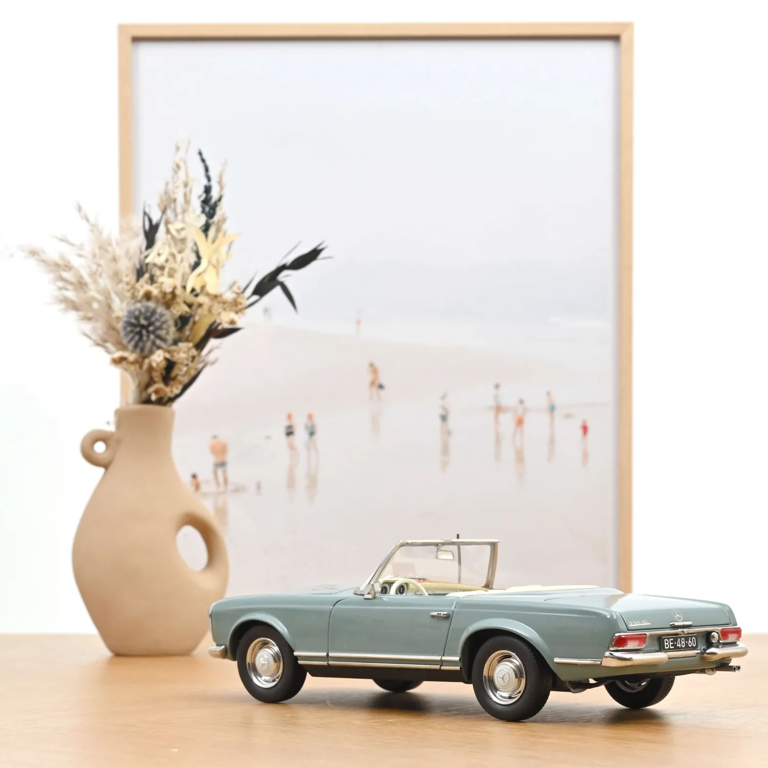 Norev Mercedes 230 SL 1963 voiture miniature 1/18 bleu horizon