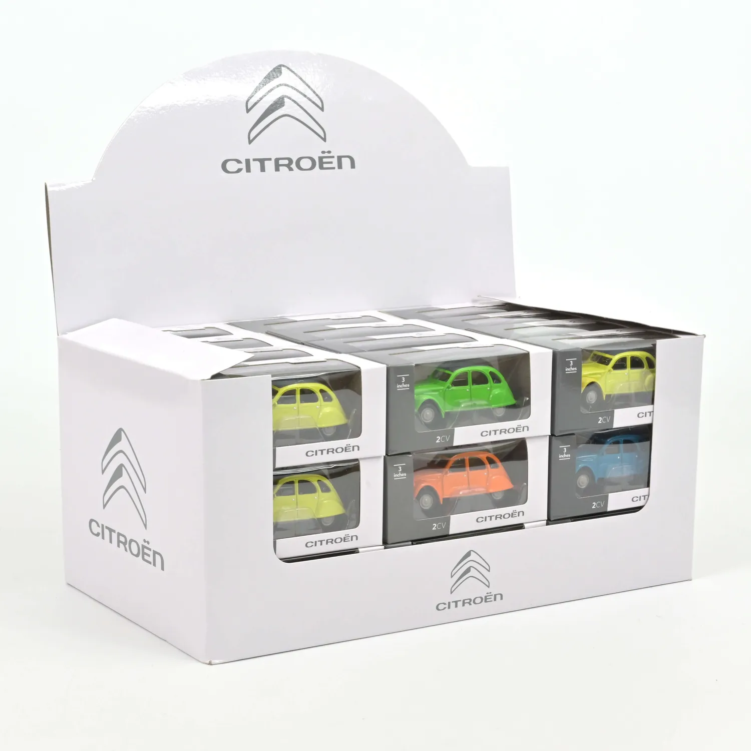 Norev Citroën 2CV 1/54 voiture miniature display 36 pièces