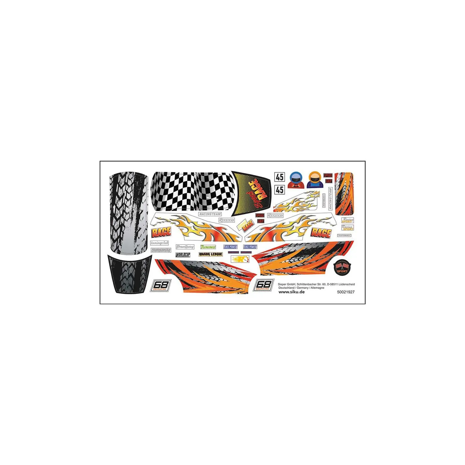Siku 6504 MINI Countryman Race kit miniature rouge stickers
