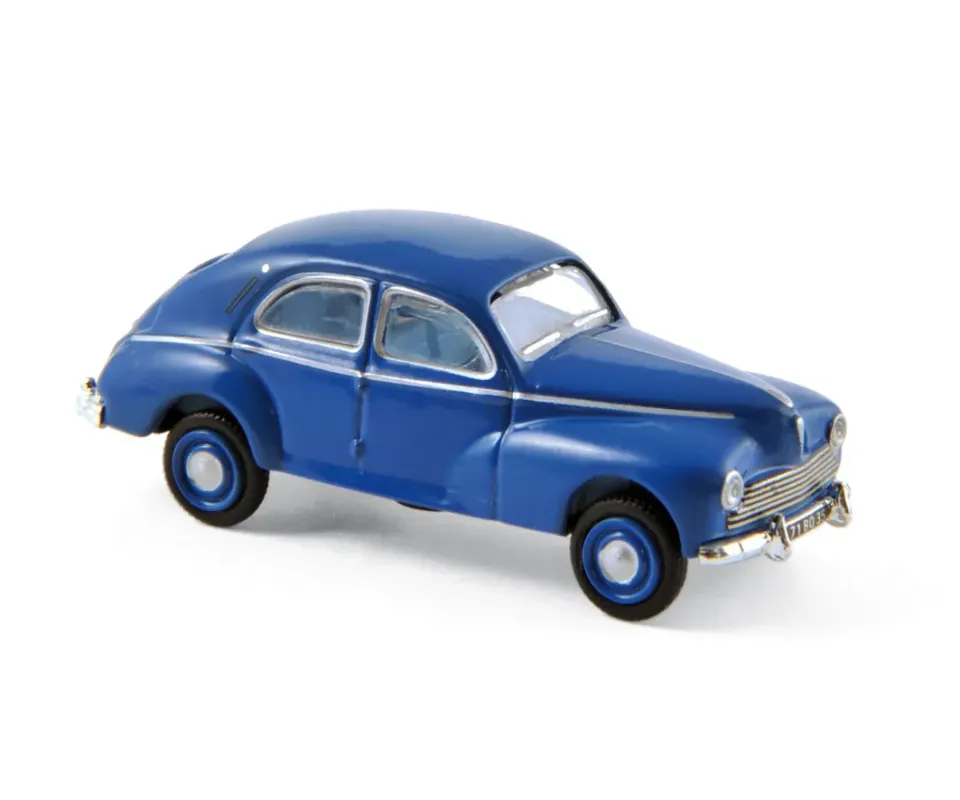 Norev Peugeot 203 1954 voiture miniature 1/87 bleue