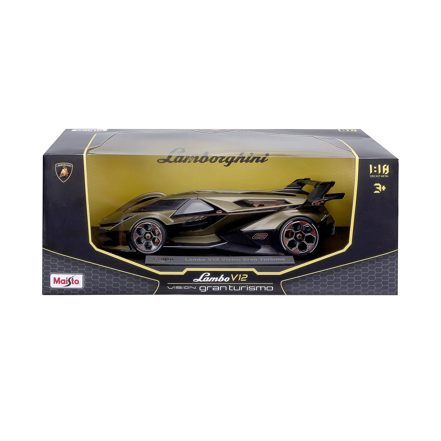 Maisto 1/18 Lamborghini V12 Vision GT voiture verte