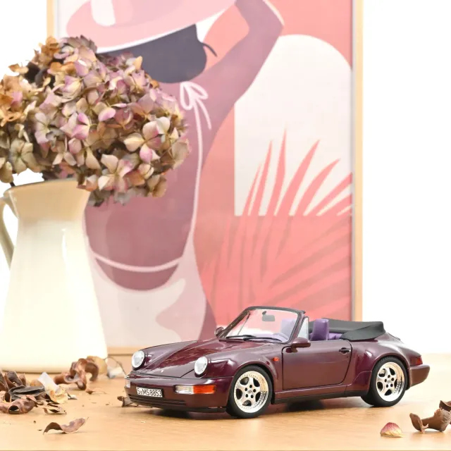 Norev Porsche 911 Turbo Look Cabriolet 1992 miniature 1/18 améthyste