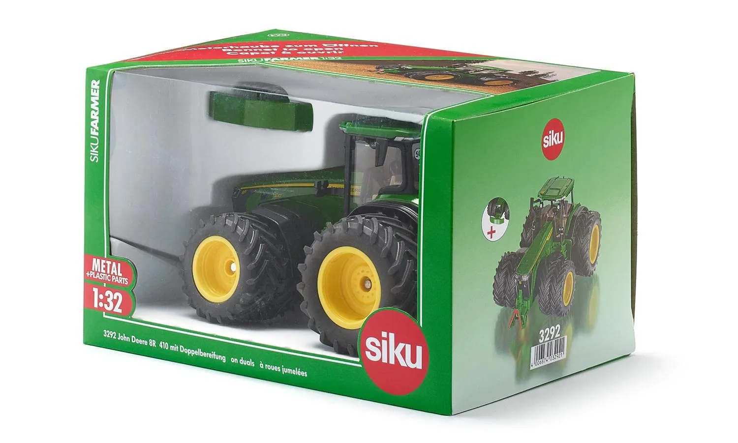 Siku Farmer 3292 John Deere 8R 410 tracteur 1:32 pneus jumelés