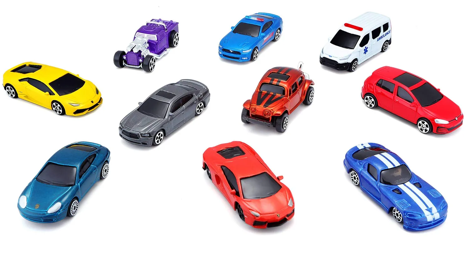 Maisto Fresh Metal M12168 pack 10 voitures miniatures 1/64