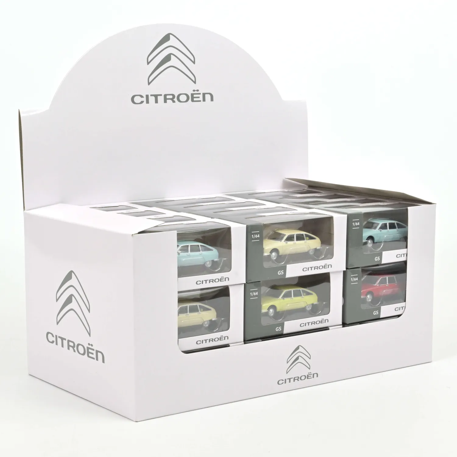 Norev Citroën GS 1970 miniature 1/64 display 36 4 couleurs