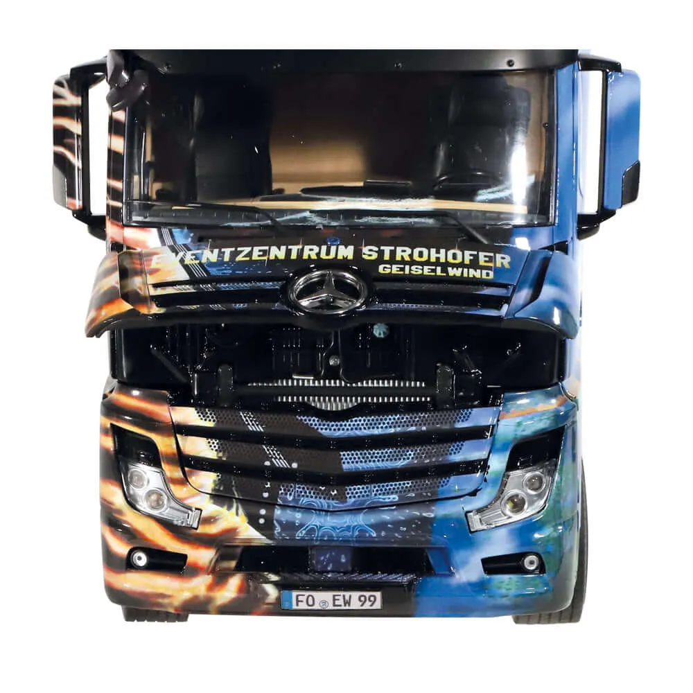NZG Mercedes-Benz Actros GigaSpace 4x2 Strohofer camion miniature 1:18 éclairé