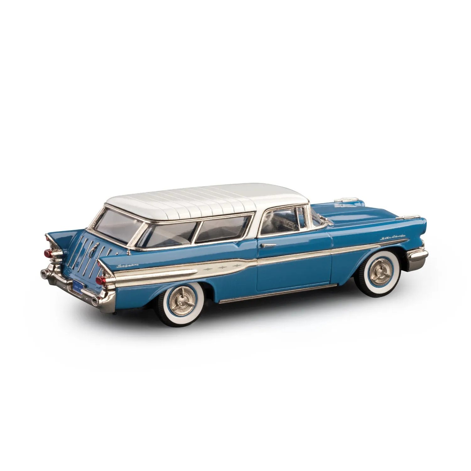 Brooklin Collection Pontiac Safari 1957 miniature break bleu blanc