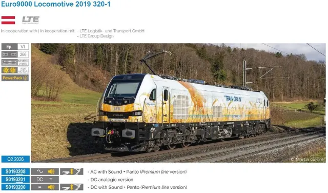 MINIS BR 2019 Euro 9000 locomotive électrique AC sonore