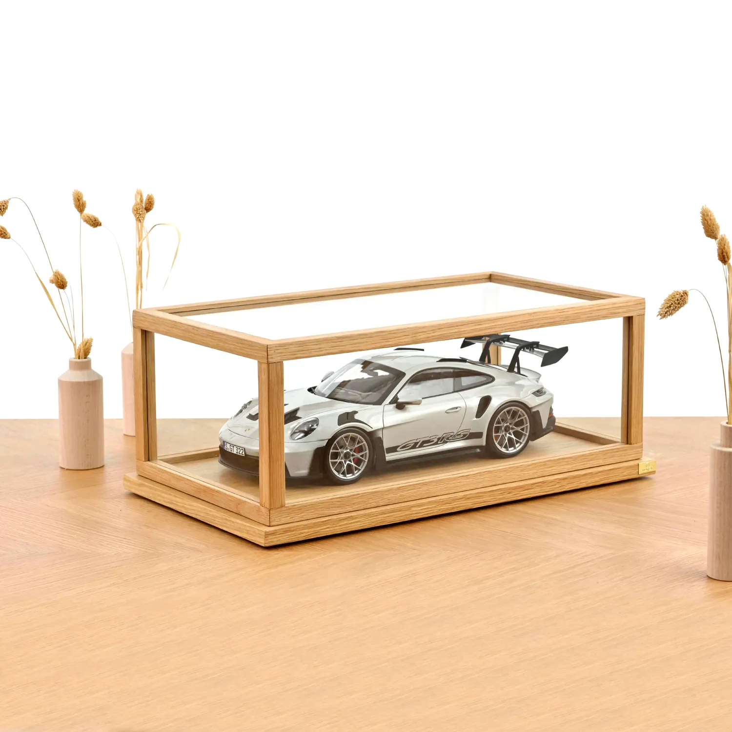 Norev boîte vitrine verre chêne FSC 1/12