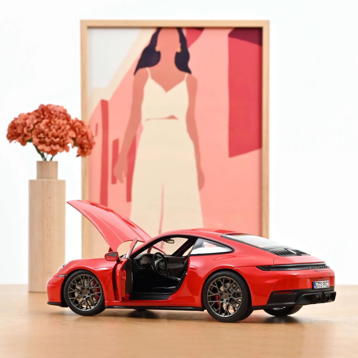 Norev Porsche 911 Carrera 2025 voiture miniature 1/18 Rouge Indien