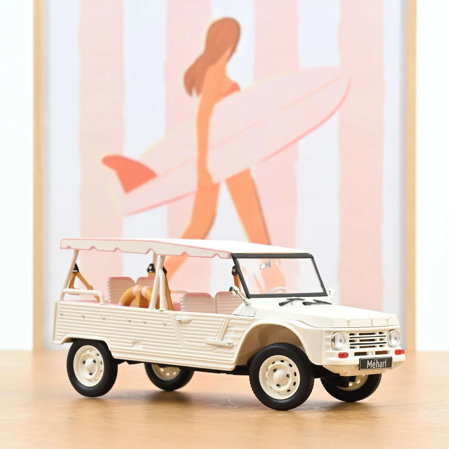 Norev Citroën Méhari 2023 voiture miniature 1/18 blanc rose