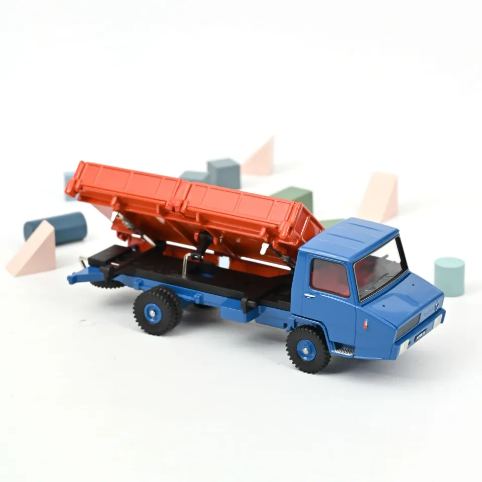 Norev Berliet Stradair Benne miniature 1/43 Orange Bleu